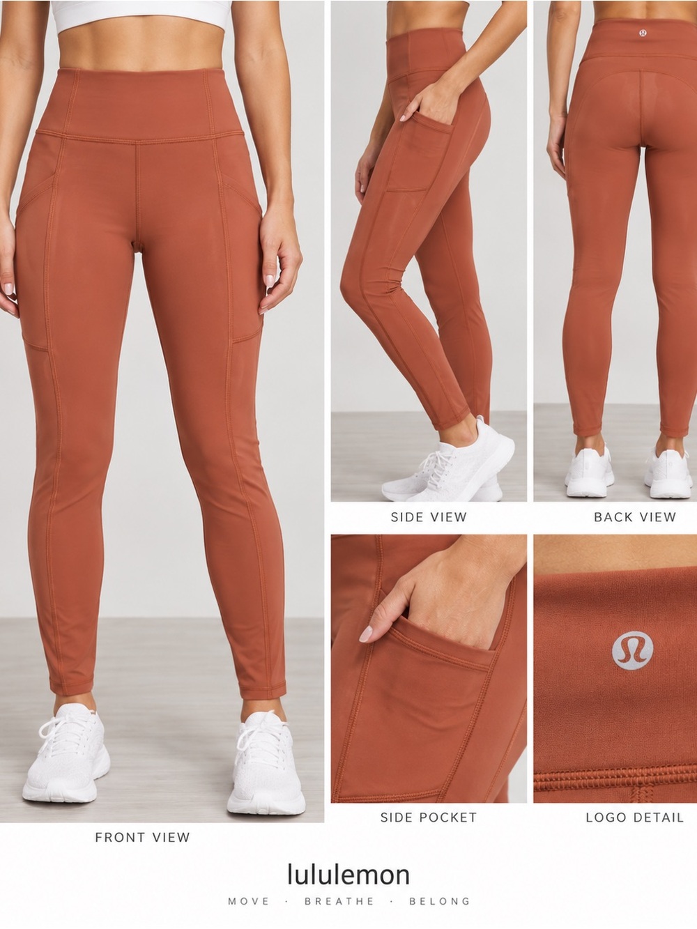 lululemon athletica High-Rise Pocket Leggings - Rust